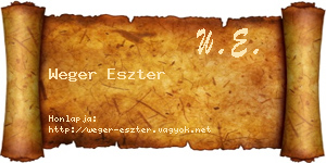 Weger Eszter névjegykártya
